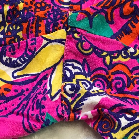 Lilly Pulitzer The Callahan Short Women's Size 4 Textured Paisley Print Cotton - Picture 8 of 11